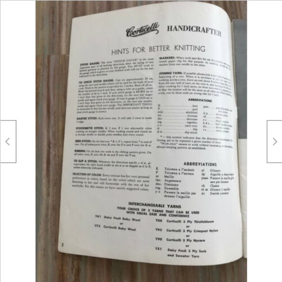 Corticelli Handicrafter #70 Baby Handknits Vtg Craft Book 1950s Knitting Pattern - Picture 5 of 5